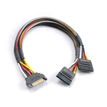 Akasa 30cm SATA Power Splitter Braided Extension Cable